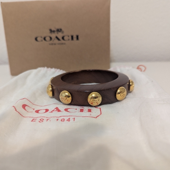 Coach Wooden Boho Bangle - Picture 1 of 8